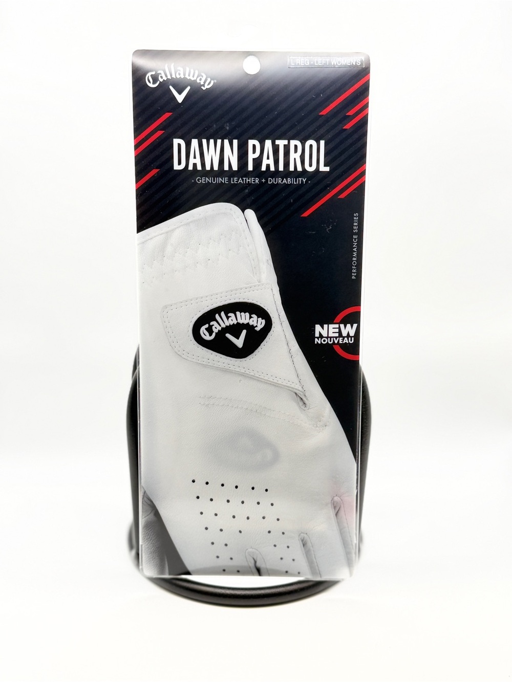 Callaway Women’s Dawn Patrol Leather Golf Glove - Left Hand - White - Large - VG